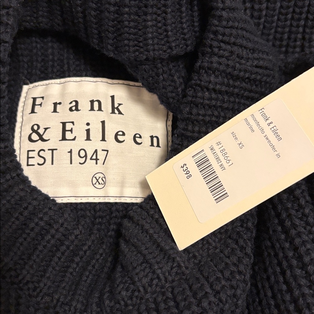 BNWT Frank & Eileen Montecito Sweater in Marine - Picture 9 of 10
